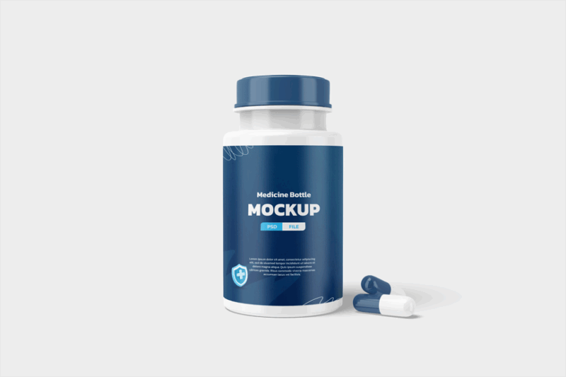 Medicine Bottle Mockup