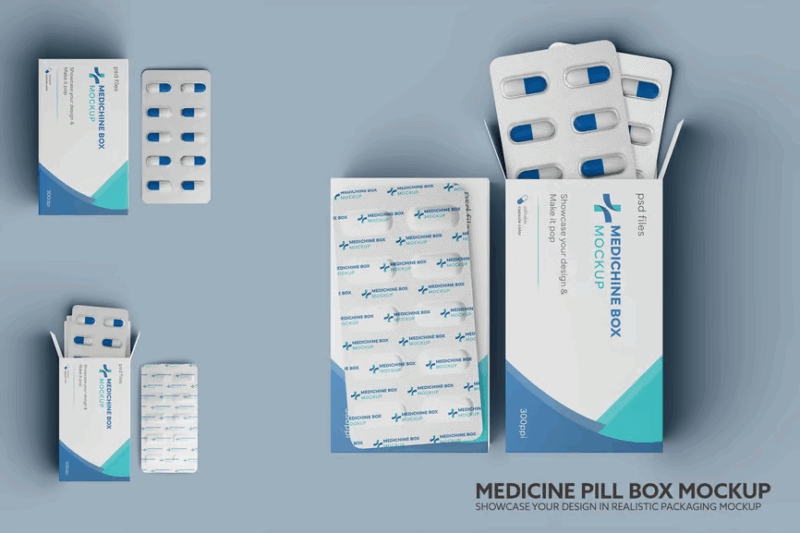Medicine Pill Box Mockup